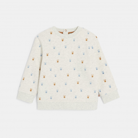 Obaibi Πουλόβερ υφασμάτινο λαγουδάκι γκρι για μωρά αγοράκια