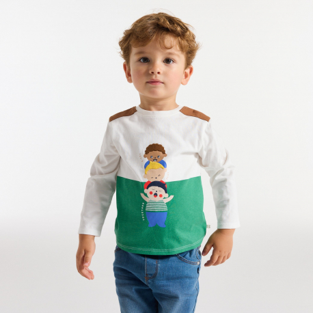 Obaibi Μπλούζα μακρυμάνικη πράσινη, για μωρά αγοράκια