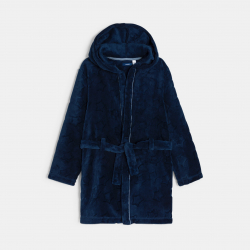 Okaidi Ρόμπα με κουκούλα από χοντρό φλις σε ναυτικό μπλε για αγόρια