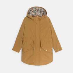 Okaidi Παλτό 3 σε 1 με κουκούλα και υδροαπωθητική προστασία με κουκούλα σε καμηλό χρώμα