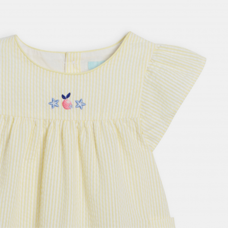 Obaibi Φόρεμα ριγέ από ύφασμα  seersucker για μωρά κοριτσάκια