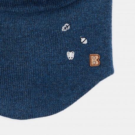 Obaibi Λαιμός πλεκτός επενδεδυμένος με μαλακό φλις με μοτίφ ζωάκια για μωρά αγοράκια