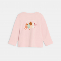 Obaibi Μπλούζα μακρυμάνικη λαγουδάκι, ροζ για μωρά κοριτσάκια