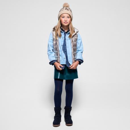 Okaidi Μπουφάν αμάνικο με κουκούλα για κορίτσια