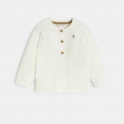 Obaibi Ζακέτα πλεκτή, λευκή, για νεογέννητα, Unisex