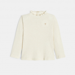 Obaibi Μπλούζα με γιακά με κυματιστά άκρα με τυπωμένα σχέδια, ροζ για μωρά κοριτσάκια