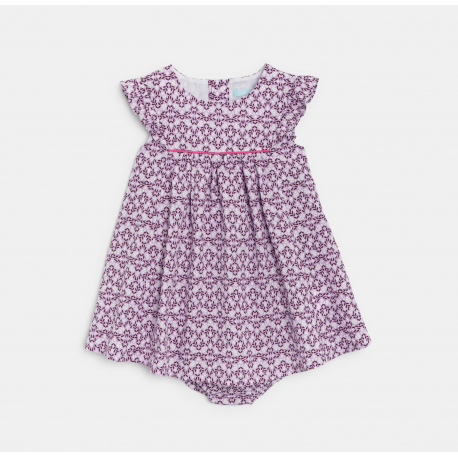 Obaibi Φόρεμα φλοράλ από ύφασμα seersucker για μωρά κοριτσάκια