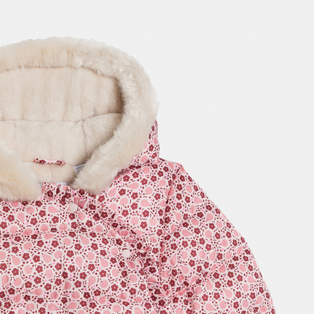 Obaibi Φόρμα ολόσωμη με επένδυση γούνα με σχέδιο φρούτα για μωρά κοριτσάκια