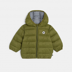 Obaibi Μπουφάν καπιτονέ με κουκούλα χακί για μωρά αγοράκια