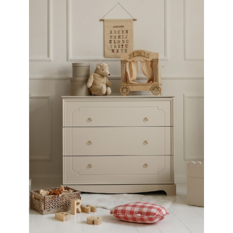 Συρταριέρα Bellamy Royal Latte με 3 συρτάρια