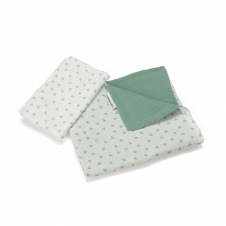 Σετ παπλωματοθήκη λίκνου FoppaPedretti Mammamia Evo Trifoglio 100x100 cm