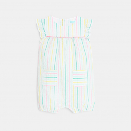 Obaibi Ολόσωμη φόρμα ριγέ πολύχρωμη για μωρά κοριτσάκια