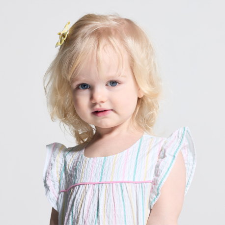 Obaibi Ολόσωμη φόρμα ριγέ πολύχρωμη για μωρά κοριτσάκια