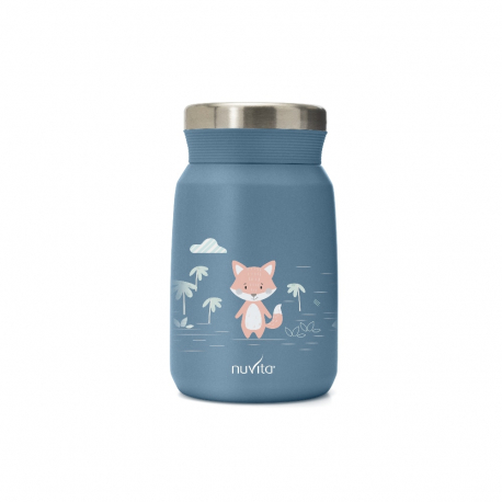 Θερμός φαγητού από ανοξείδωτο ατσάλι Nuvita Powder Blue 500ml