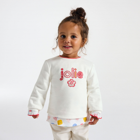 Obaibi Φούτερ από χνουδωτό ύφασμα με τυπωμένα σχέδια για μωρά κοριτσάκια