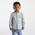 Obaibi Πουκάμισο καρό βαμβακερό μπλε για μωρά αγοράκια
