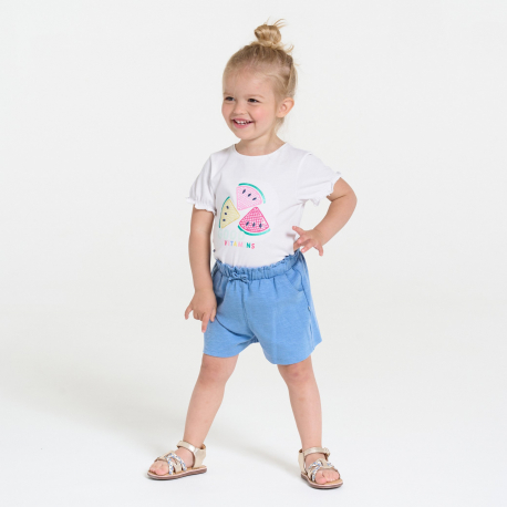 Obaibi Σορτς από ελαφρύ ύφασμα,  ψηλόμεσο  για μωρά κοριτσάκια