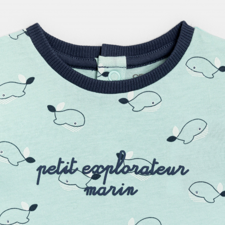 Obaibi Φορμάκι κοντό με φάλαινα μπλε για μωρά αγοράκια