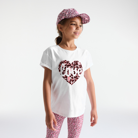 Okaidi Μπλούζα με μήνυμα Love, λευκή για κορίτσια