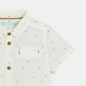 Obaibi Πουκάμισο κοντομάνικο με τυπωμένα σχέδια λευκό για μωρά αγοράκια