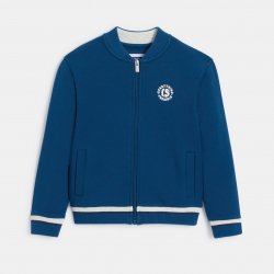 Okaidi Φούτερ teddy με φερμουάρ, σε μπλε πράσινο για αγόρια