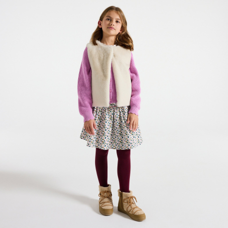 Okaidi Μπολερό από οικολογική γούνα λευκό για κορίτσια