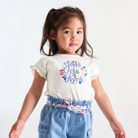 Obaibi T-shirt κεντημένο, βαμβακερό με ιδιαίτερο σχέδιο για μωρά κοριτσάκια