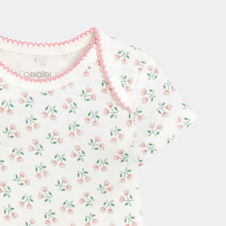 Obaibi Φορμάκι  κοντομάνικο με μεγάλη λαιμόκοψη για μωρά κοριτσάκια (σετ των 3)