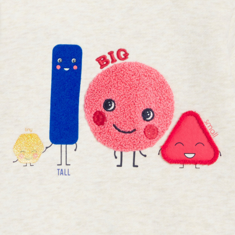 Obaibi Φούτερ από χνουδωτό ύφασμα με αισθητηριακά ερεθίσματα λευκό για μωρά Unisex