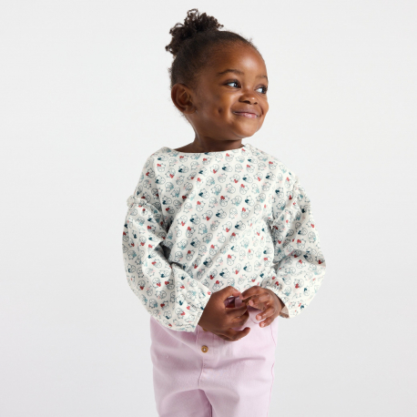 Obaibi Μπλούζα με γατάκια λευκή για μωρά κοριτσάκια