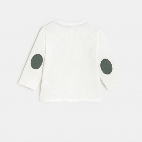 Obaibi Μπλούζα μακρυμάνικη, λευκή, για μωρά αγοράκια