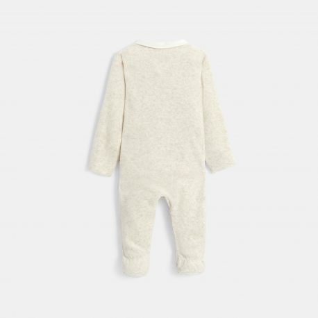 Obaibi Φορμάκι ύπνου από κοτλέ βελούδο μπεζ για μωρά αγοράκια