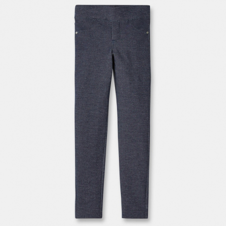 Okaidi Τζιν κολάν με όψη μπλου τζιν, μαύρο για κορίτσια