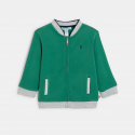 Obaibi Teddy zippe en molleton doux vert bebe garcon