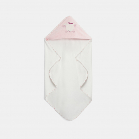 Obaibi Κάπα μπουρνούζι από πετσετέ ύφασμα ποντικάκι, για μωρά κοριτσάκια