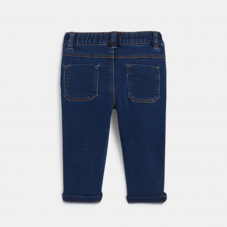 Okaidi Τζιν παντελόνι άνετο, πολύ ελαστικό μπλε, που φοριέται εύκολα, για μωρά κοριτσάκ