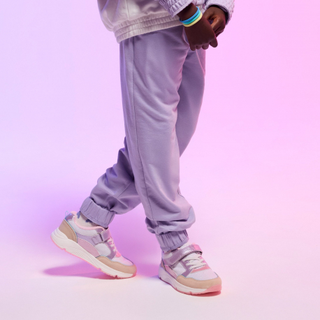 Okaidi Παντελόνι φόρμας από χνουδωτό ύφασμα,μονόχρωμο, βιολετί για κορίτσια