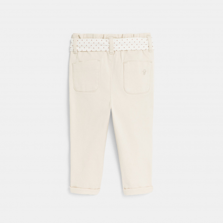 Obaibi Παντελόνι ψηλόμεσο μπεζ, για μωρά κοριτσάκια