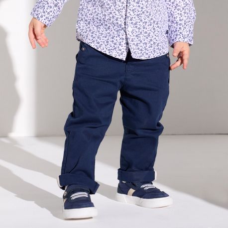 Obaibi Παντελόνι κομψό, βαμβακερό με ιδιαίτερο σχέδιο για μωρά αγοράκια