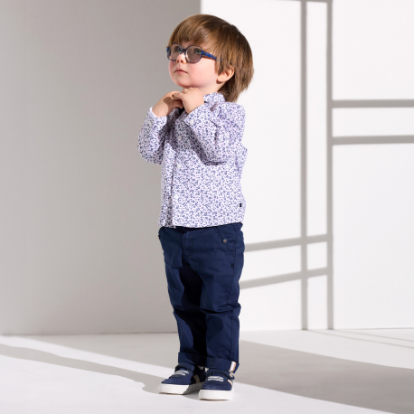 Obaibi Παντελόνι κομψό, βαμβακερό με ιδιαίτερο σχέδιο για μωρά αγοράκια