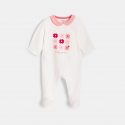 Obaibi Dors-bien blanc motif fleuri bebe fille