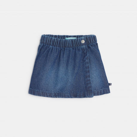Obaibi Jupe-short en denim bleu Fille
