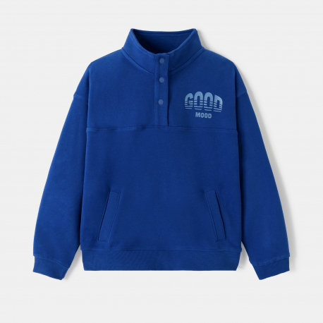 Okaidi Sweat col montant bleu garcon