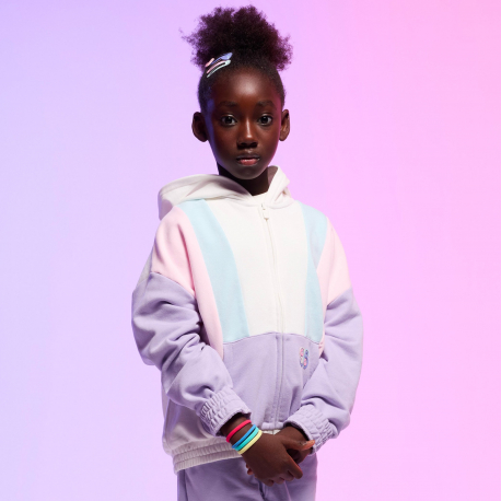 Okaidi Sweat zippe a capuche multicolore fille