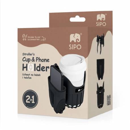 Ποτηροθήκη καροτσιού SIPO 2in1 με θήκη κινητού