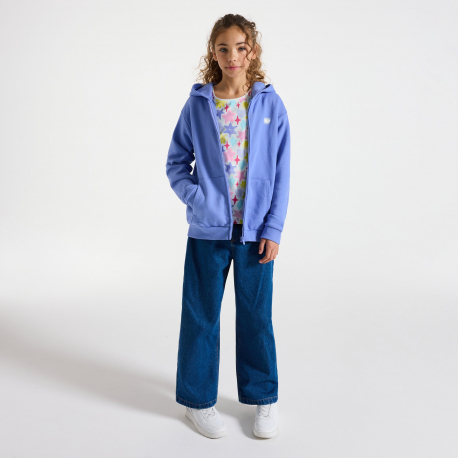 Okaidi Φούτερ  με κουκούλα βιολετί για κορίτσια