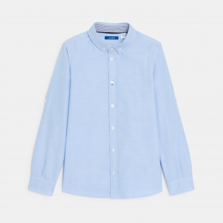 Okaidi Πουκάμισο Oxford με γιακά σε αμερικανικό στιλ, τιρκουάζ για αγόρια
