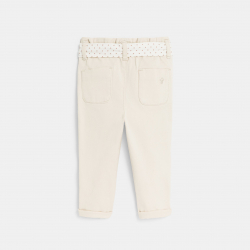 Obaibi Παντελόνι ψηλόμεσο μπεζ, για μωρά κοριτσάκια