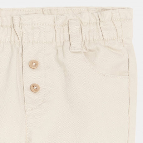 Obaibi Παντελόνι ψηλόμεσο μπεζ, για μωρά κοριτσάκια