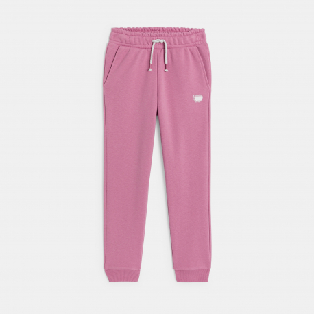 Okaidi Παντελόνι φόρμας από χνουδωτό ύφασμα ροζ για κορίτσια